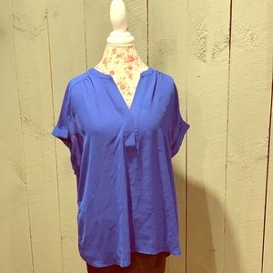 Blue Blouse and Black pin skirt  XL